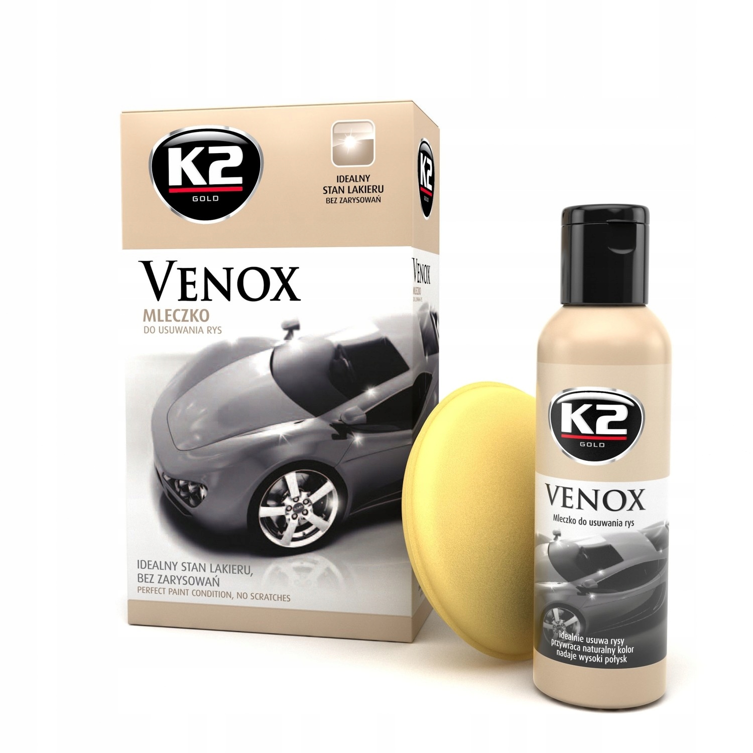 K2 VENOX krém na škrabance – obnovuje lesk a farbu laku, ručná alebo strojová aplikácia